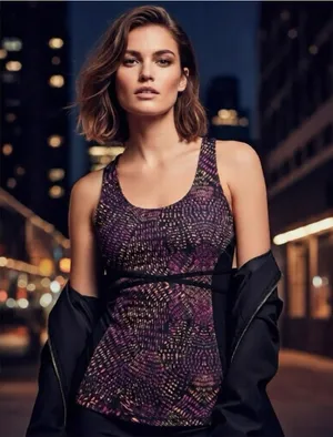 Athleta‎ Printed Tank Top with Crisscross Back thumbnail 1