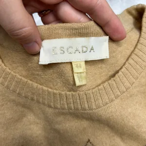 ESCADA Vintage Argyle Sweater Vest Womens Large Wool Cashmere Silk Academia Twee thumbnail 4