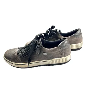 Remonte Maditta D0700 Leather Sneakers 40 Metallic Gray Brown Comfort Walking thumbnail 3