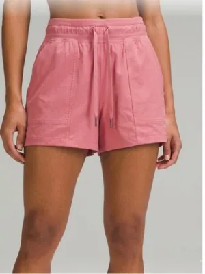 Lululemon Dance Studio Evolve High-Rise Relaxed Pink Shorts Size 4 thumbnail 2