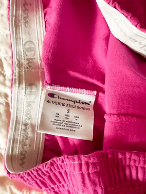 Champion Pink Embroidered Logo Shorts Size Small thumbnail 3
