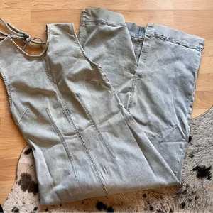 FREE PEOPLE Tell Me About‎ It Midi Denim Dress Size 0 NWOT thumbnail 3
