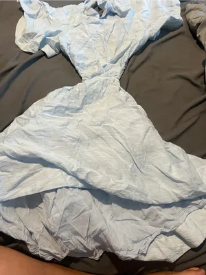 Tularosa Light Blue Flutter Sleeve Fit-and-Flare Dress thumbnail 5