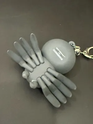 SPIRIT HALLOWEEN Gray Spider 3D Figural Bag Charm Keychain thumbnail 4