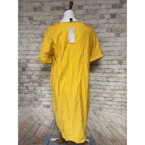 Emory rose M Yellow Midi Length Pockets Buttons‎ Sheath Overaize Size M thumbnail 6