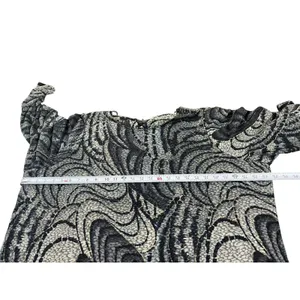 Maggie Barnes 3X Black Sheer Mesh Lace Top Abstract Print Plus Size Office thumbnail 6