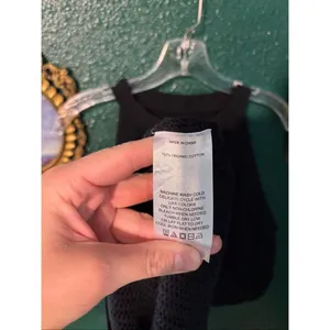 Quince NWT Black Open Knit 100% Organic Cotton Black Cover Up Dress Sz XS thumbnail 4