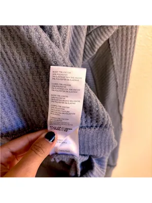 Free People Santa Clara grey thermal long sleeve top thumbnail 5