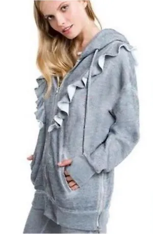 Wildfox Urban Outfitters Minka gray burnout full zip new oversized Sweatshirt thumbnail 1