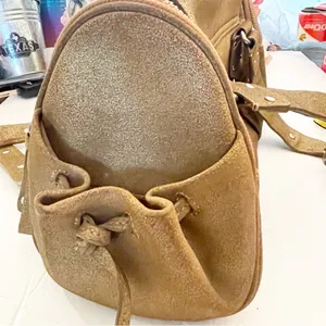 Cole Haan Metallic Gold Brown Stephanie F05 Leather Shoulder Bag thumbnail 2