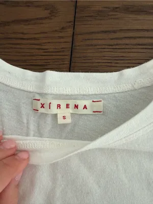 XiRENA White Long Sleeve Tee with Colorful Stripes thumbnail 2