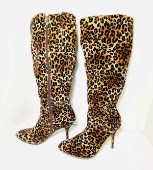 Leopard Animal Print Knee High Boots thumbnail 8