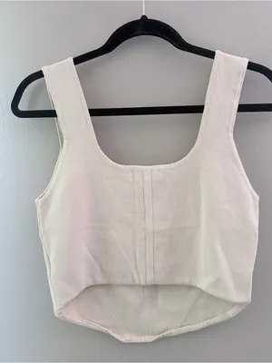 House of Harlow 1960 Cream Square-Neck Tank thumbnail 4