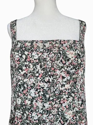 Abercrombie &‎ Fitch Square Neck Floral Mini Dress Sz L thumbnail 4
