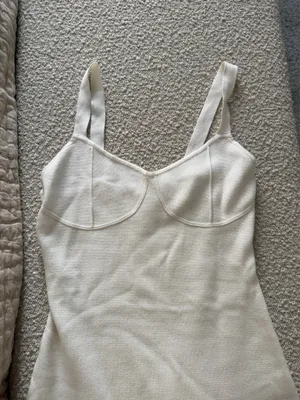 Abercrombie White Knit Midi Dress thumbnail 5