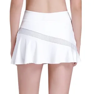 Camel Crown Skort Athletic Skirt‎ Womens Small White Mesh Panel Ruffle Hem NWT thumbnail 2