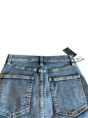 Wilfred Free Aritzia Denim Skirt Tanit Medium Wash Raw Hem Casual Size 6 NWT thumbnail 8