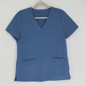 Figs Women's Casma Three-Pocket Scrub Top Size Small Blue V Neck Hospital Office thumbnail 1