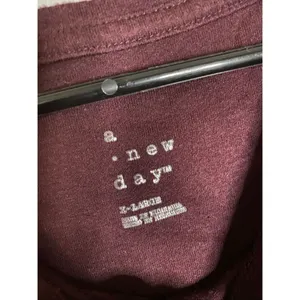 A New Day Purple Scoop Neck Long Sleeve T-shirt Size XL thumbnail 3