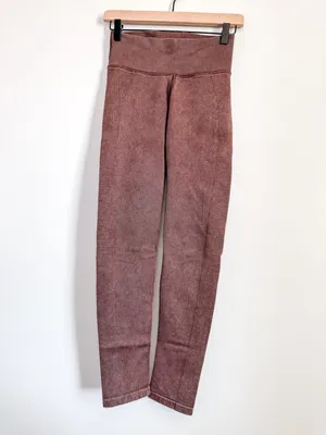 Offline by Aerie High Rise Ribbed Panel Leggings Brown S/P Athleisure thumbnail 2