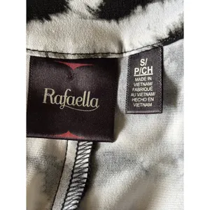 Rafaella Womens Dress Size S Black White Tie‎ Dye Flounce Deep V Neck Maxi thumbnail 3