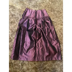 Vintage Albert Paul Iridescent Purple Taffeta Midi Skirt NWT Deadstock Whimsy thumbnail 3