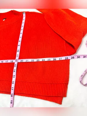 Free People Easy Street Cropped Pullover Oversized Sweater Size Small thumbnail 8
