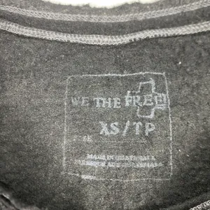 We The Free Tunic Sweater Womens XS‎ Black Long Sleeve Raw Hem Exposed Seams thumbnail 4