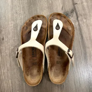 Birkenstock Sandals Gizeh Pearl White Thong Womens 39 US 8-8.5 thumbnail 5