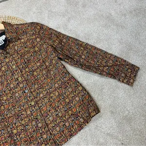 Coldwater Creek Tapestry Multicolor Brocade Jacquard Button Front Top Jacket M thumbnail 6