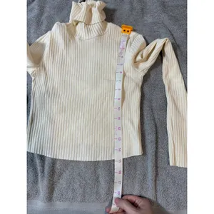 NWT Zara Cream White Ribbed Cropped Long Sleeve Turtleneck Top‎ Size Small thumbnail 6