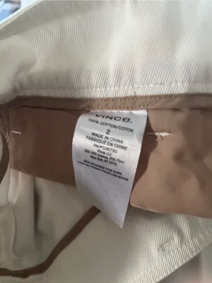 Vince 100% Cotton White Trouser Pants 2 Straight Leg Minimalist Quiet Luxury thumbnail 7