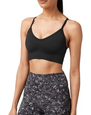 Lululemon Ebb‎ to Street Sports Bra Black Adjustable Racerback Size 4 thumbnail 1