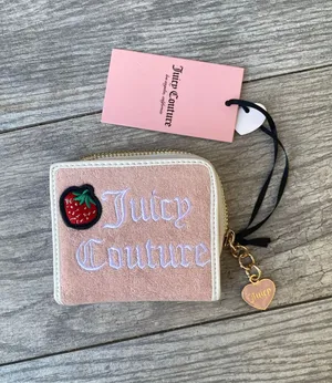 Juicy Couture | Pink Strawberry Card Case with Heart Charm thumbnail 1