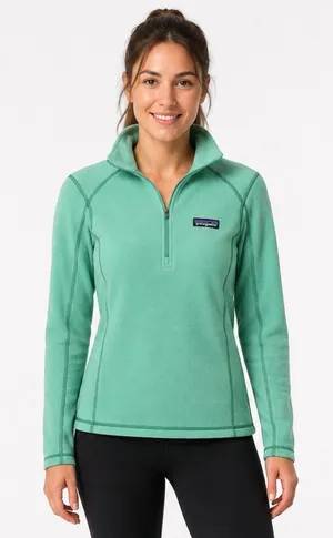 Patagonia Teal Microfleece Quarter Zip Pullover Women’s XS thumbnail 1