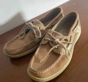 Brown Leather Sperry Top Siders Boat Shoes Loafers Flats GUC!‎ Size 6.5 #71 thumbnail 1