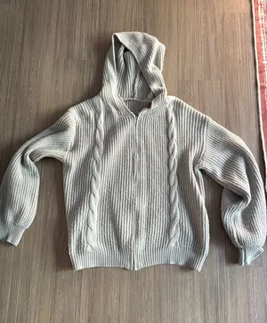 Knit zip up sweater Gray Size M thumbnail 1