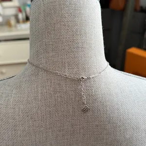 Kendra Scott Elisa Silver Pendant Necklace in Iridescent Drusy thumbnail 3