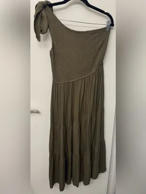 NWT Merokeety One-Shoulder Smocked Midi Dress | Feminine Summer Dress thumbnail 2
