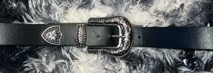 FOREVER 21 Black / Silver Chunky Belt thumbnail 1