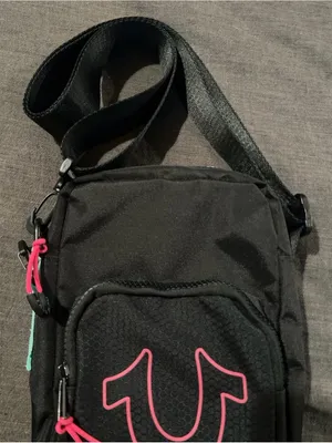 True Religion Black Crossbody with Pink Logo Accents thumbnail 3