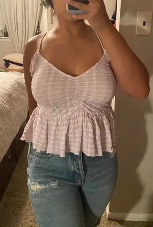 Urban Outfitters Peplum Crop Top thumbnail 1