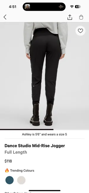 Black Lululemon Dance Studio Joggers thumbnail 4