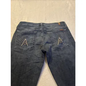 7 FOR ALL MANKIND Women jeans A Pocket Stretch Flare Mid Rise sz 31 thumbnail 9