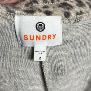 SUNDRY‎ Anthropologie Animal Print Knit Drawstring Jogger Pants Size 2 Medium thumbnail 4