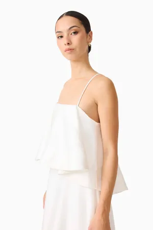 Elliatt Reyna Tiered Maxi Dress in White thumbnail 4