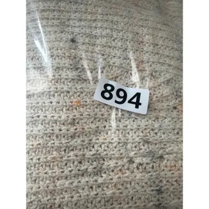 PILCRO Oversized Oatmeal Marl Knit Sweater Vest Deep V-Back Strap MEDIUM thumbnail 13