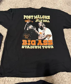 Post Malone and Jelly Roll Concert Tee Black Size XL thumbnail 1
