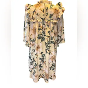 Happy x Nature Kate Hudson Smocked Floral Knee Length Dress‎ NWT Boho Small thumbnail 4