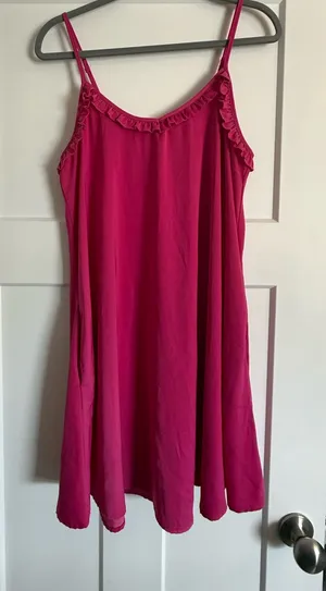 Pink ruffle dress Size L thumbnail 1
